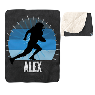 a towel with a football player on it