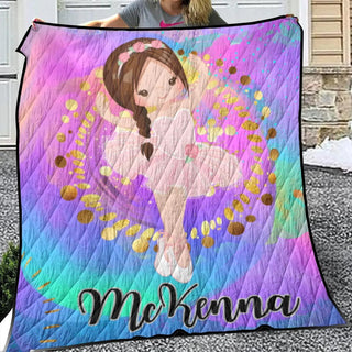 Custom Purple Mermaid Quilt for Toddler girls