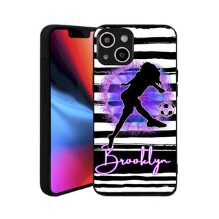 a phone case with a soccer player on it