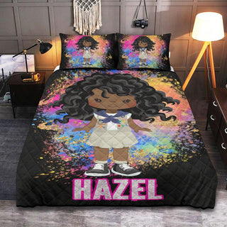 Personalized Quilt for Reading Girls