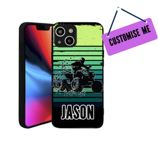 a phone case with a picture of a motorcycle on it