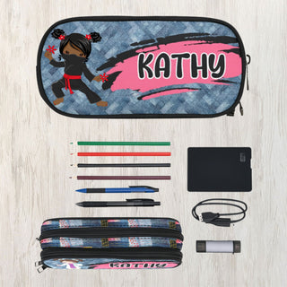 the contents of a personalized pencil case