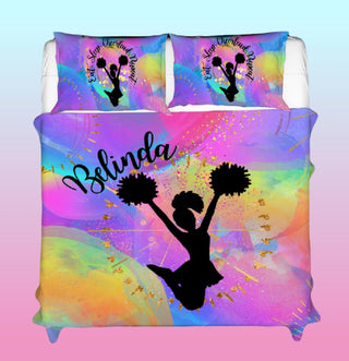 Custom Bed Set for Cheerleader Girls - Colorfulmamas