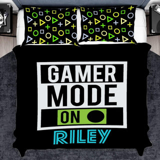 Personalized Gamer Mode Quilt Set With Pillowcases