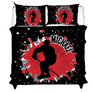 Red Ice Hockey Duvet Set for Kids - Colorfulmamas