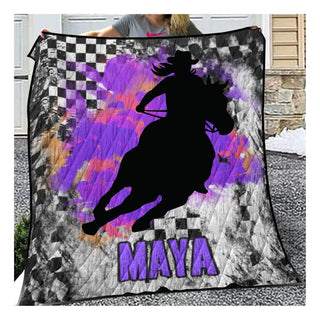 Barrel Racing Quilt Cover And Pillowcase Set For GIrls