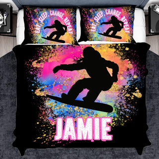 Girls Snowboarding Duvet Bedding Set - Colorfulmamas