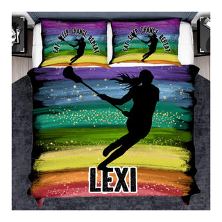 Lacrosse Duvet And Pillow Set for Girls - Colorfulmamas