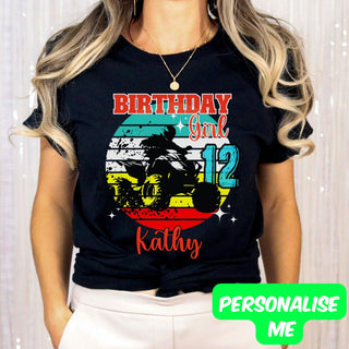 Girls Quad Bikes ATV Shirt With Name And Age - Colorfulmamas