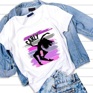 a t - shirt with a picture of a woman dancing