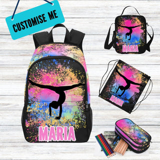 Rainbow Gymnastics Backpack For Girls