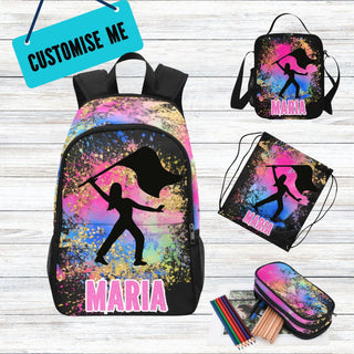 Rainbow Colorguard Backpack For Girls