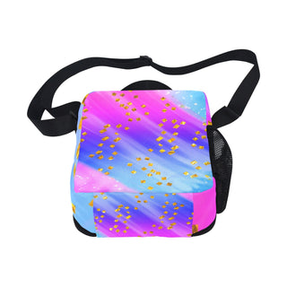 a small bag with a colorful design on it