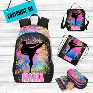 Rainbow Martial Arts Backpack For Girls